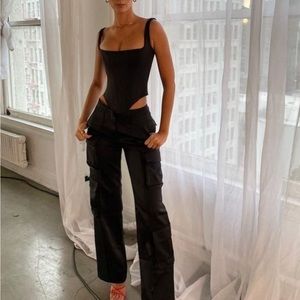 House of CB Satin Cargo Pants Daria Cargo Satin Trousers